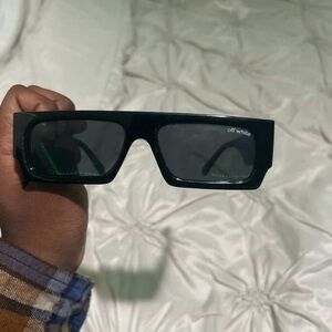 Off-White Black Rectangular Sunglasses